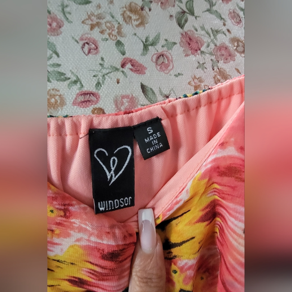 Windsor Multicolor One Shoulder Dress Size Small - Picture 3 of 5